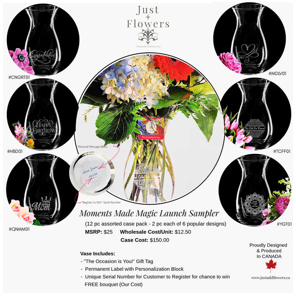 Just+Flowers Launch Samplers