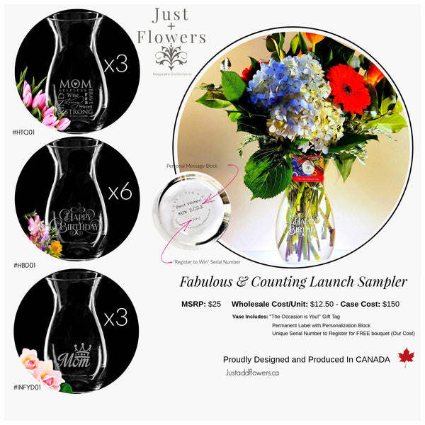 Just+Flowers Launch Samplers