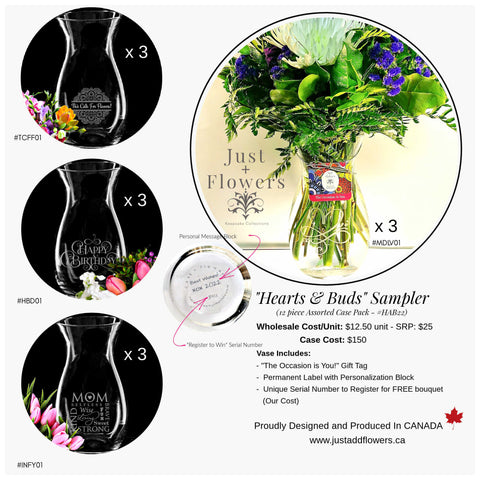 Just+Flowers Launch Samplers